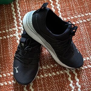 Black and White Puma Athletic Sneakers